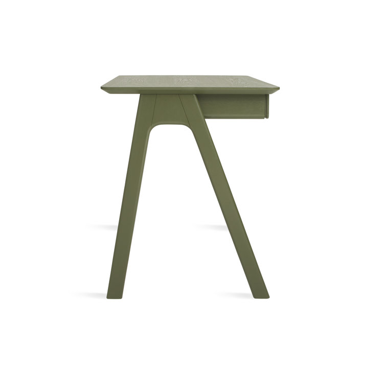 Elemental White Wood Writing Desk with Pencil Drawer