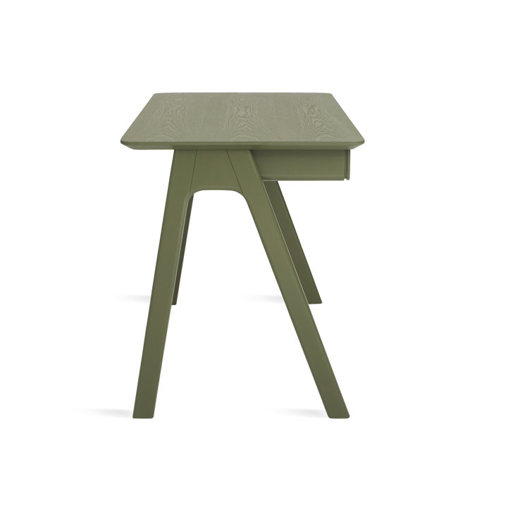 Elemental White Wood Writing Desk with Pencil Drawer