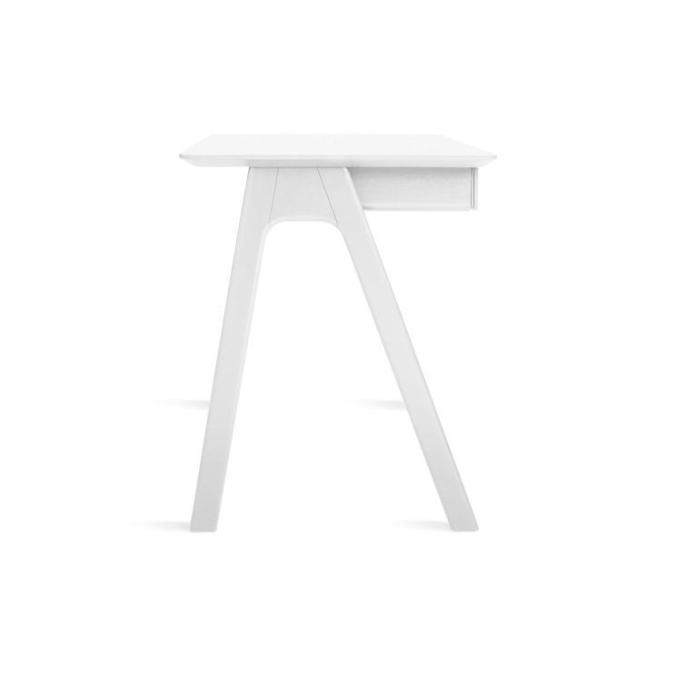 Whitewashed Ash and White Modular Writing Desk with Drawer
