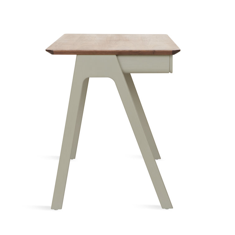 Compact White Wood Work Desk with Versatile Drawer