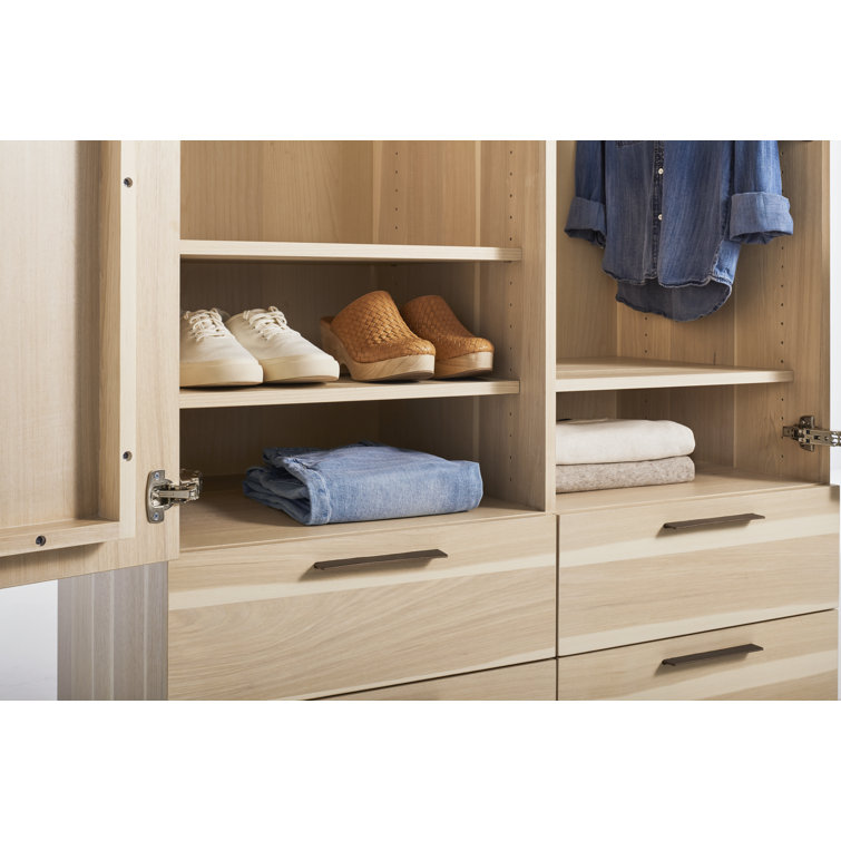 Hickory Solid Wood Bar Cabinet with Leather Pulls