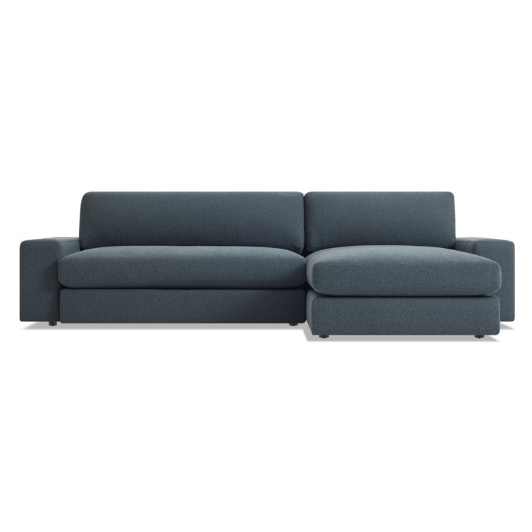 Esker Kelso Blue Hardwood Wide Sofa & Chaise with Foam Cushions