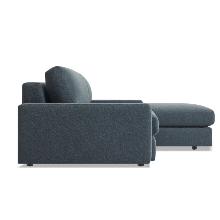 Esker Kelso Blue Hardwood Wide Sofa & Chaise with Foam Cushions