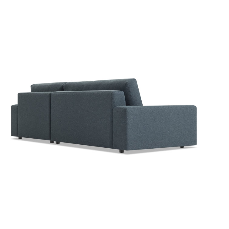 Esker Kelso Blue Hardwood Wide Sofa & Chaise with Foam Cushions