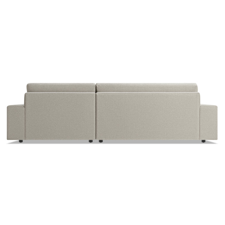 Esker Kelso Blue Velvet L-Shaped Sofa with Removable Cushions
