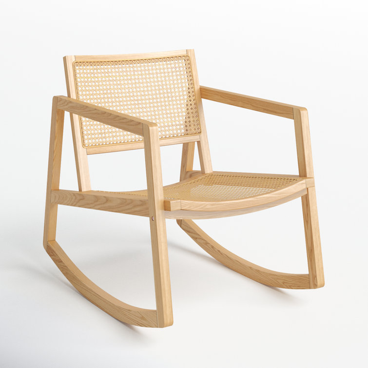 Coastal Comfort Natural Rattan 23" Glider Rocking Chair