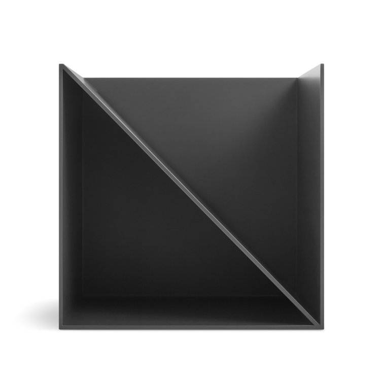 Oblivion Black Metal Wall Mounted Magazine Rack