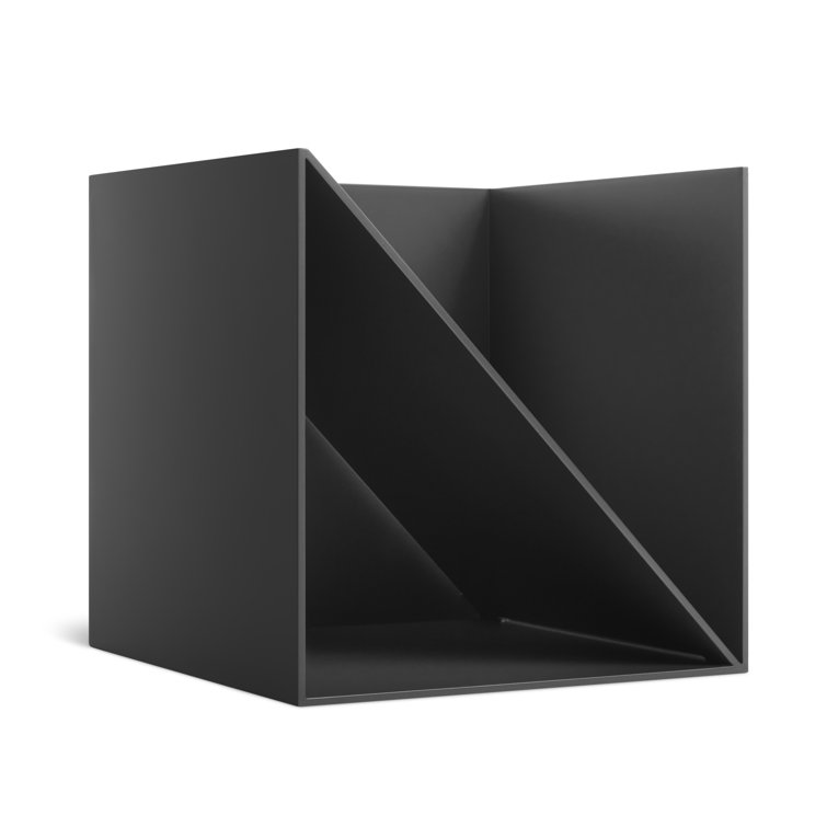 Oblivion Black Metal Wall Mounted Magazine Rack