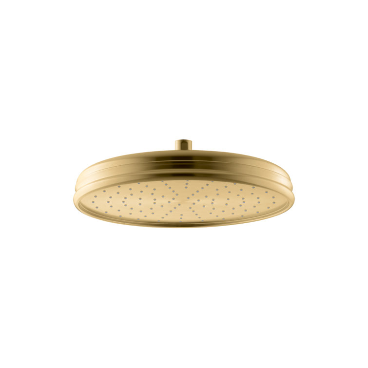 12" Vibrant Brushed Moderne Brass Ceiling Mounted Rain Shower Head