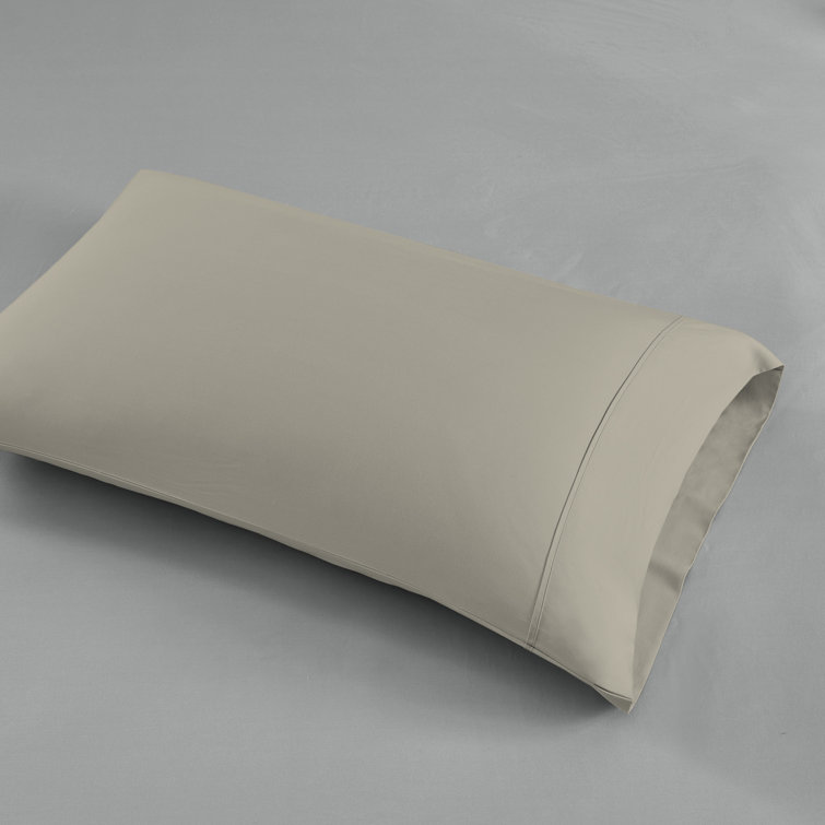 Tan Cotton Percale Standard Pillowcase Set