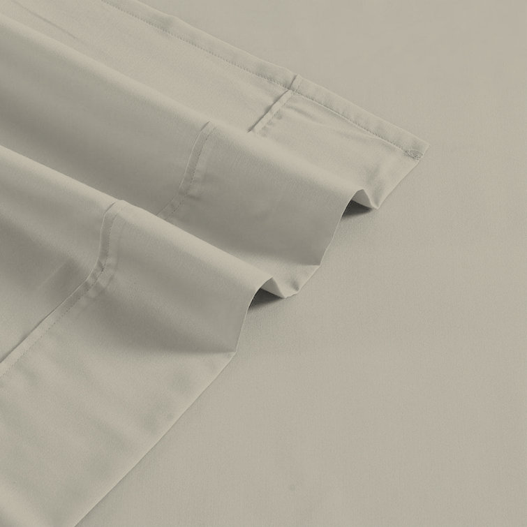 Tan Cotton Percale Standard Pillowcase Set