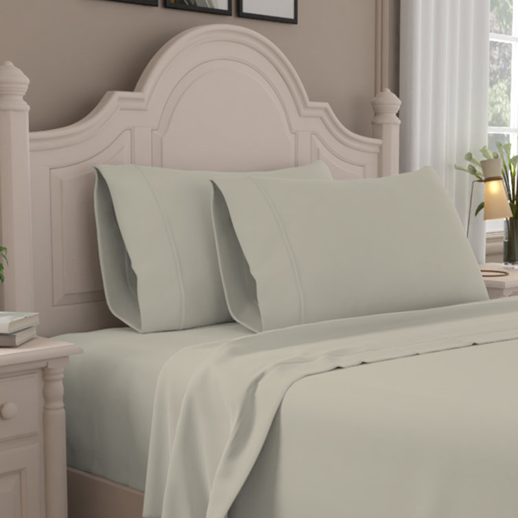 Tan Cotton Percale Standard Pillowcase Set