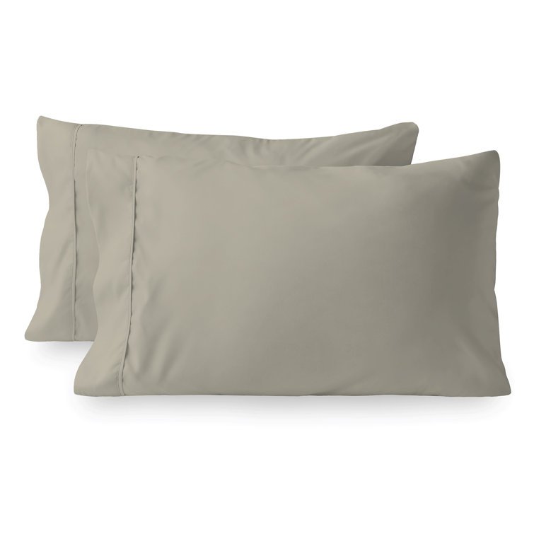 Tan Cotton Percale Standard Pillowcase Set
