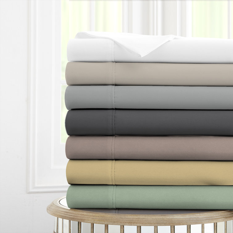 Tan Cotton Percale Standard Pillowcase Set
