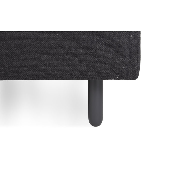 Mono 83" Afton Grey Fabric Sofa with Charcoal Legs
