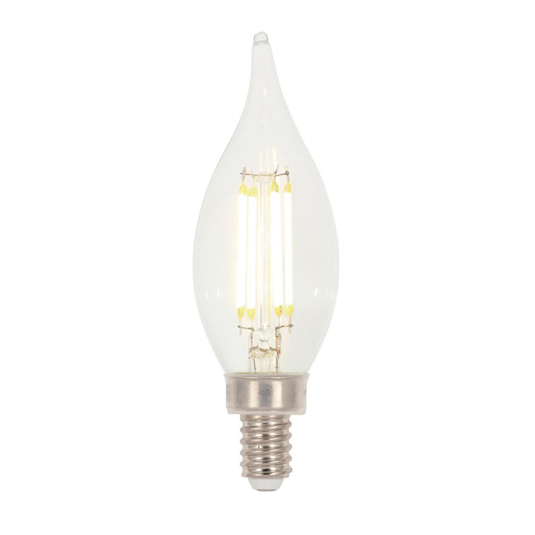 Clear Dimmable 60W Equivalent LED Candelabra Bulbs, Set of 6