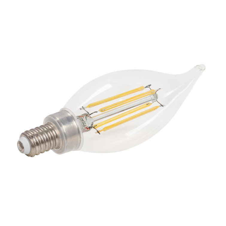 Clear Dimmable 60W Equivalent LED Candelabra Bulbs, Set of 6