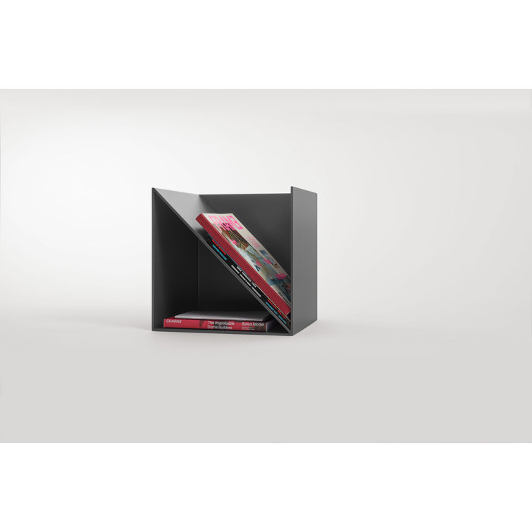 Oblivion Black Metal Wall Mounted Magazine Rack