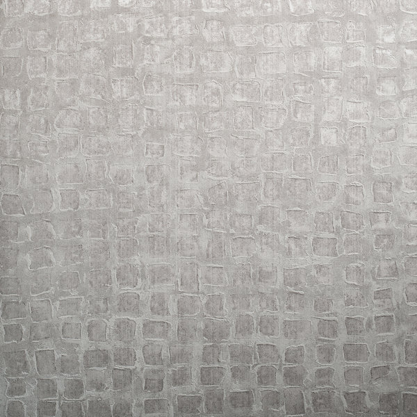 Silver Embossed 3D Geometric Non-Pasted Wallpaper Roll