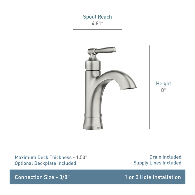 Halle Brushed Nickel Single Handle Bathroom Faucet