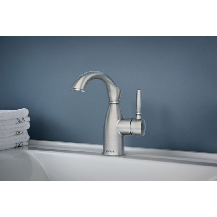 Sarona Rustic Farmhouse Single-Handle Nickel Bathroom Faucet