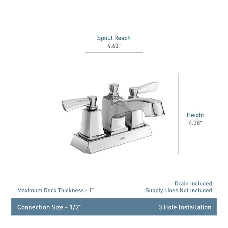 Conway Spot Resist Brushed Nickel Two-Handle Centerset Bathroom Faucet