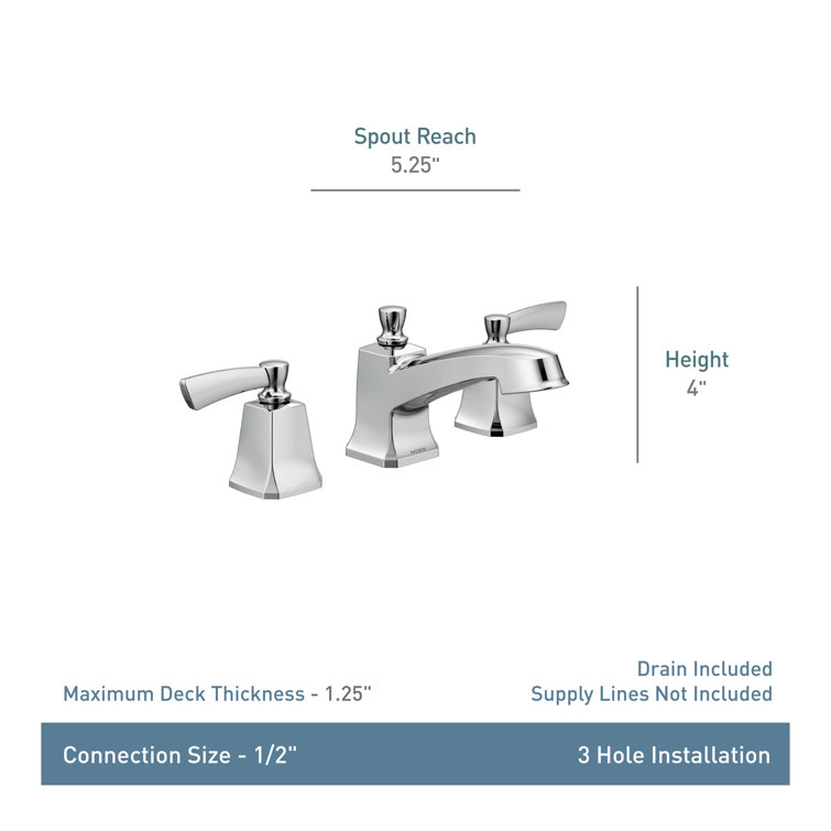 Spot Resist Brushed Nickel Double Handle Low Arc Bathroom Faucet