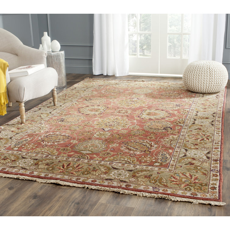 Handmade Red Wool 6' x 9' Oriental Rug