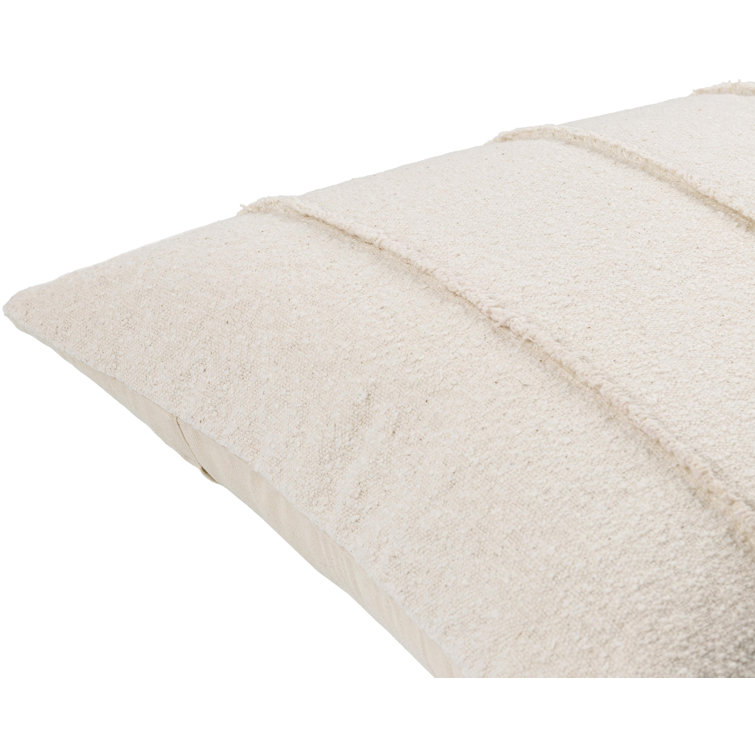 Mindy 18" Square Off-White Cotton Jute Pillow