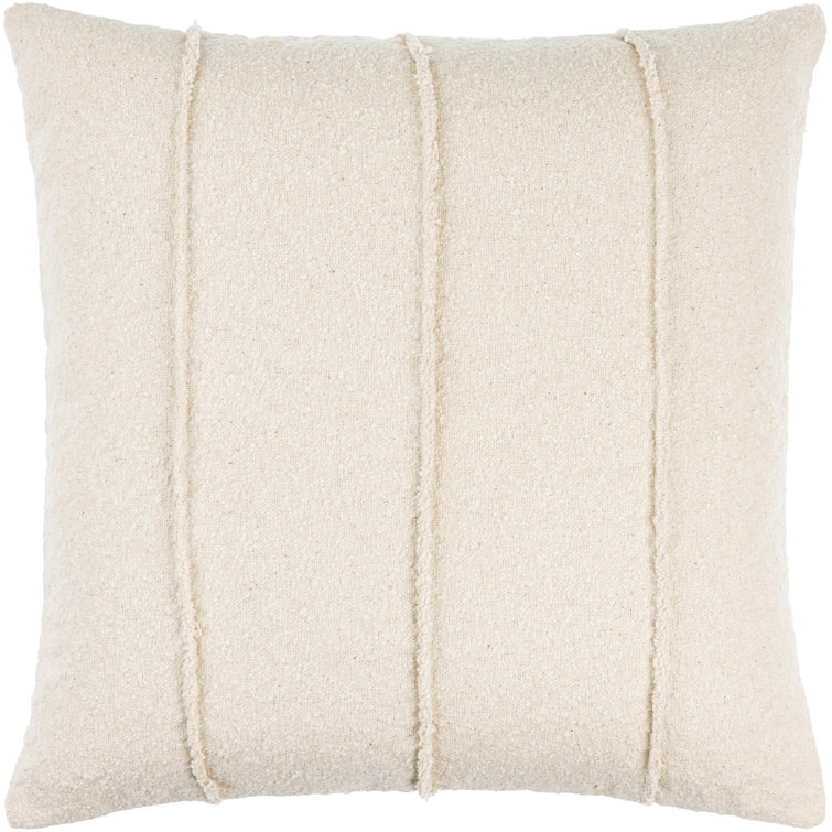 Mindy 18" Square Off-White Cotton Jute Pillow