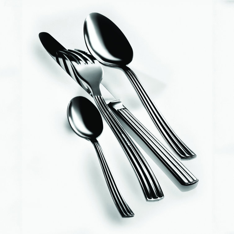 Sole Polished Stainless Steel 5-Piece Flatware Set