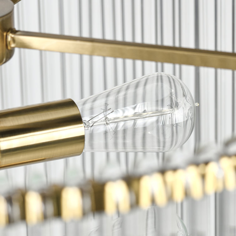 Kaela Vintage-Influenced 6-Light Brass Drum Chandelier