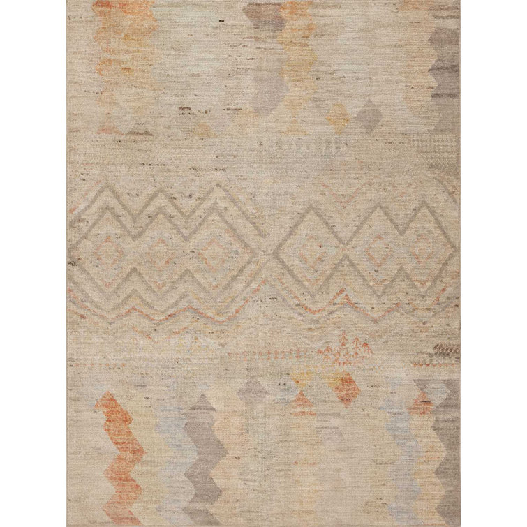 Nazmiyal Collection One-of-a-Kind 4'11" X 6'5" New Age Area Rug Cream/Brown/Orange/Gray