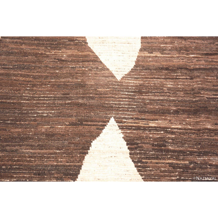 One-of-a-Kind Earthy Tones Modern Central Asian Area Rug