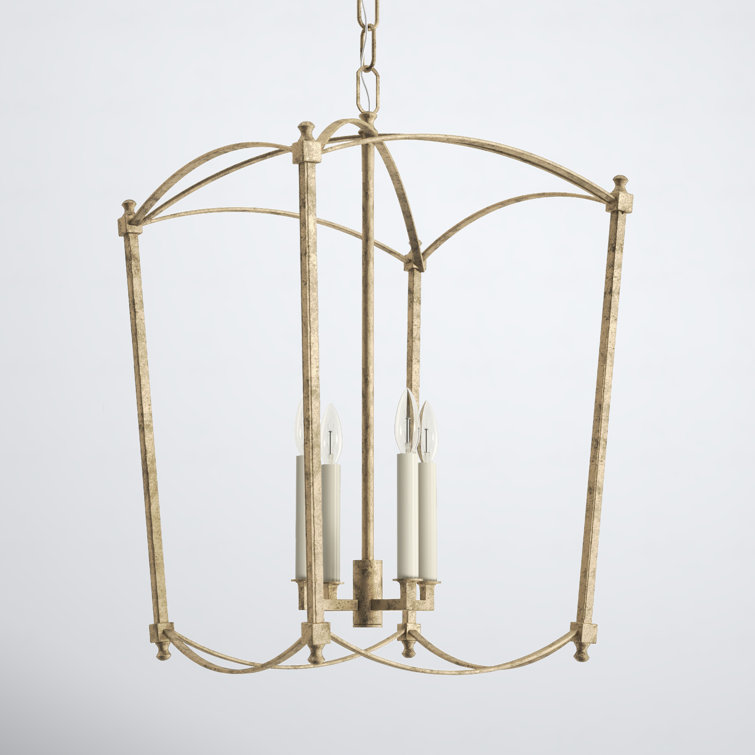 Antique Guild 4-Light Metal Lantern Chandelier