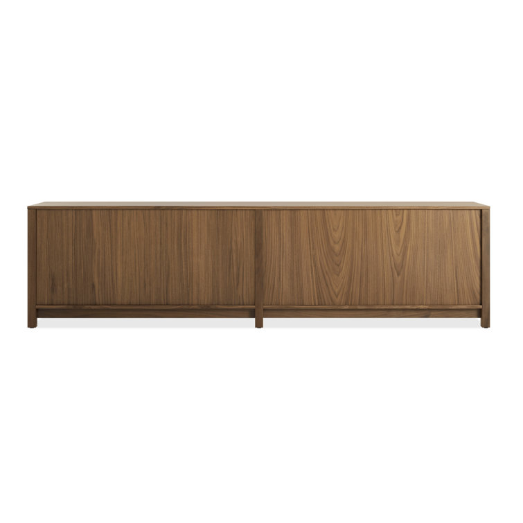 Walnut Solid Wood Open Plan Bench with Shelves