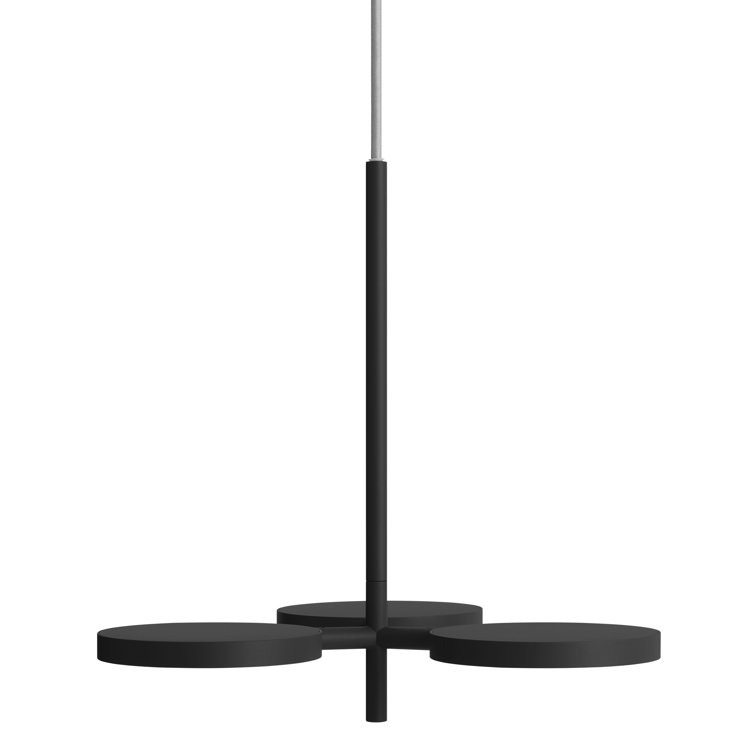 Black Aluminum LED Pendant Light with Adjustable Petals