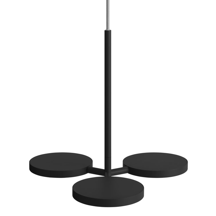 Black Aluminum LED Pendant Light with Adjustable Petals
