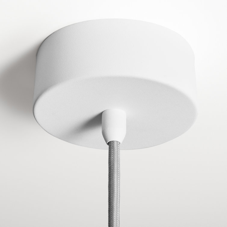 White Aluminum LED Pendant Light with Polystyrene Diffusers