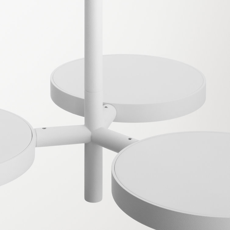 White Aluminum LED Pendant Light with Polystyrene Diffusers