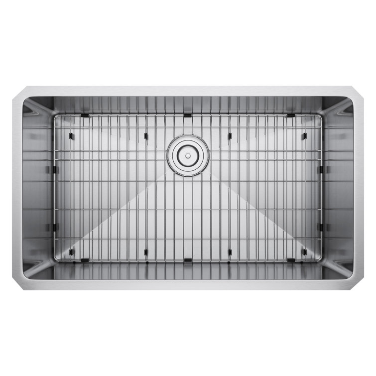 34-Inch Single Bowl Stainless Steel Undermount Kitchen Sink