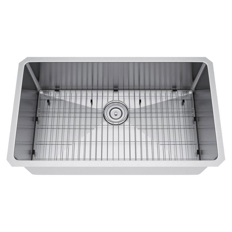 34-Inch Single Bowl Stainless Steel Undermount Kitchen Sink