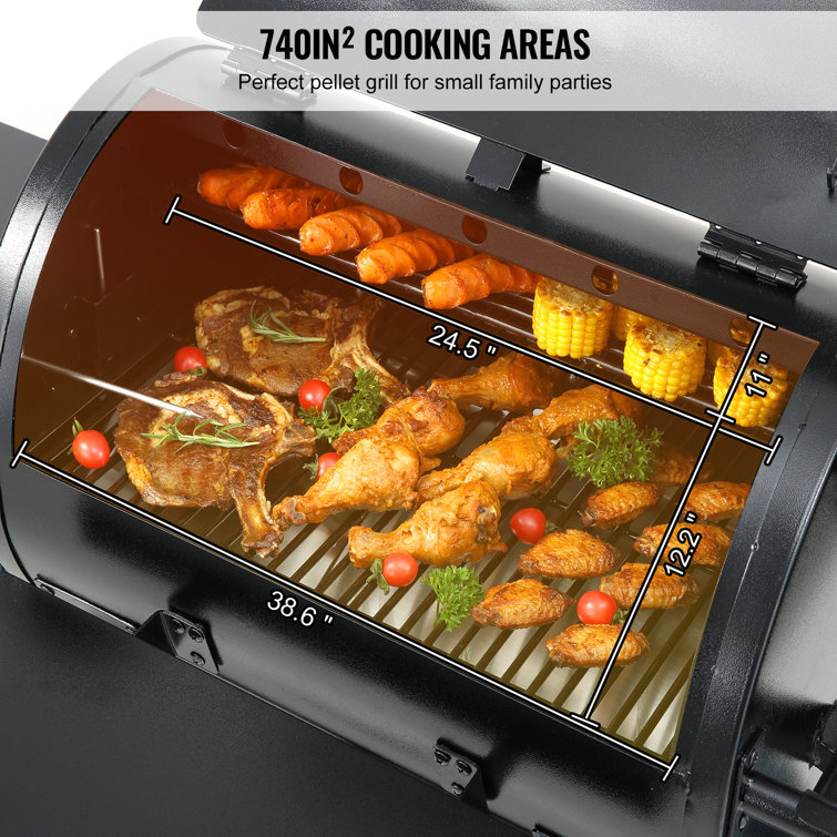 VEVOR 53" Black Heavy Duty Charcoal Grill with Cart