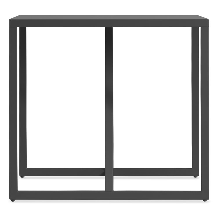 Slate Rectangular Wood and Metal Side Table