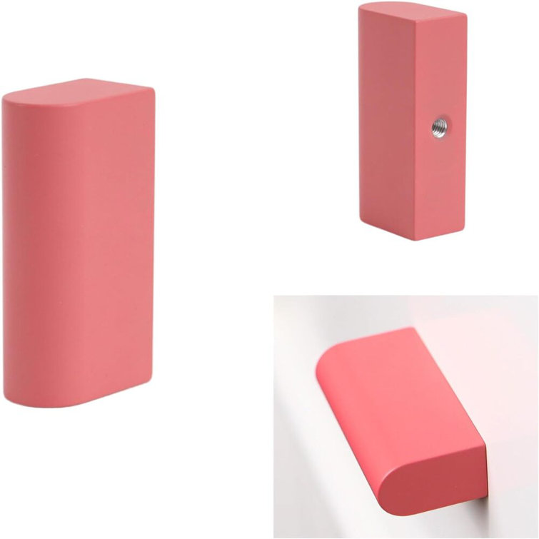 Blush Matte Aluminum Rectangular Cabinet Knob