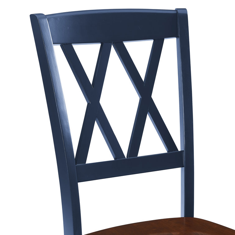 Shelby 5-Piece Navy and Cherry Dining Table Set