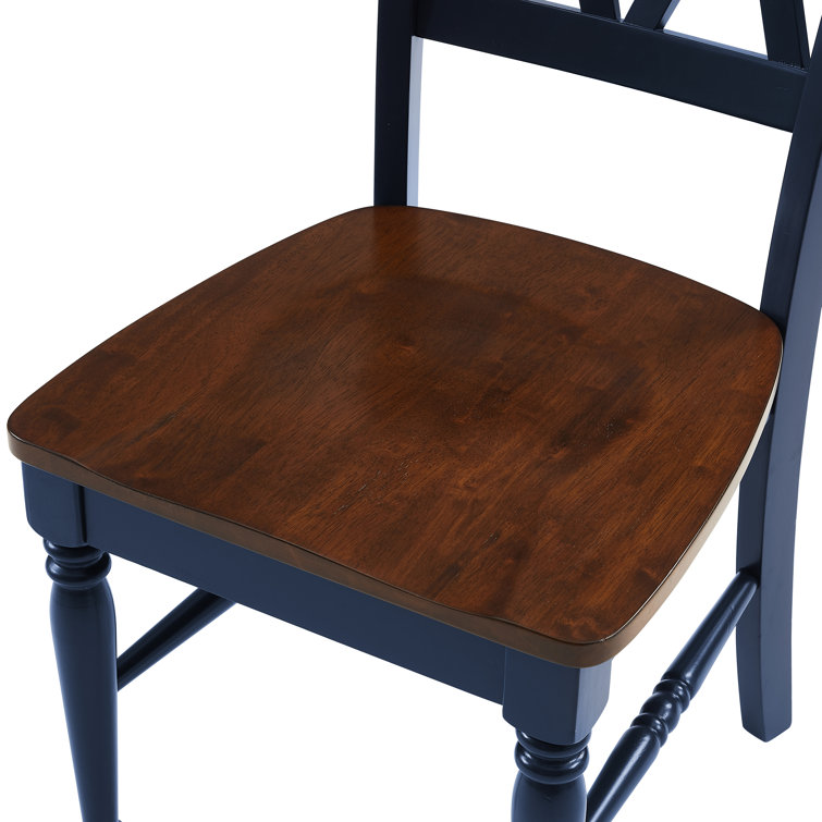 Shelby 5-Piece Navy and Cherry Dining Table Set