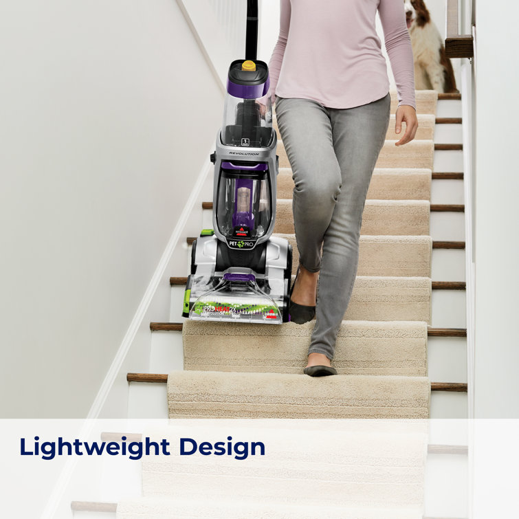 Silver and Purple Upright Pet Pro Carpet Cleaner with Dual PowerBrush