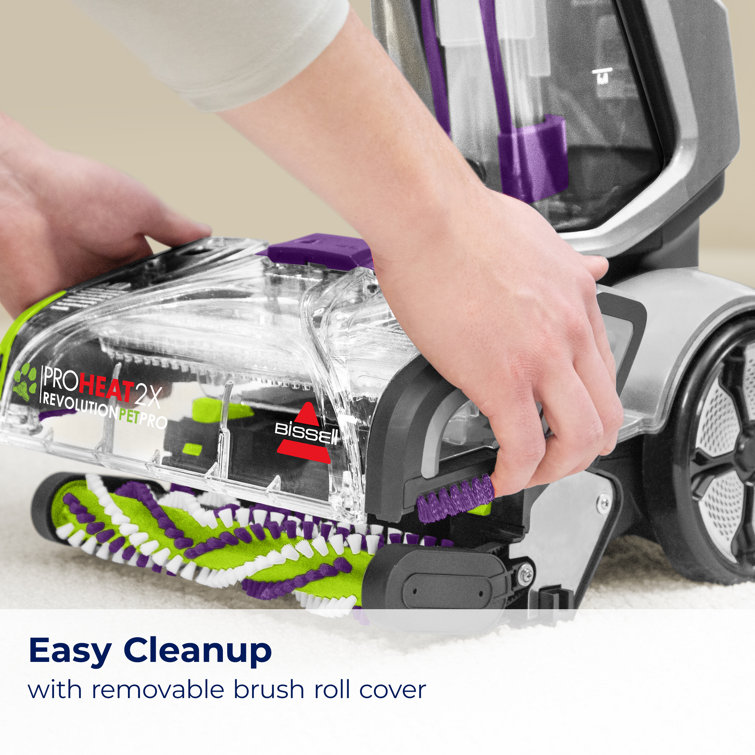Silver and Purple Upright Pet Pro Carpet Cleaner with Dual PowerBrush