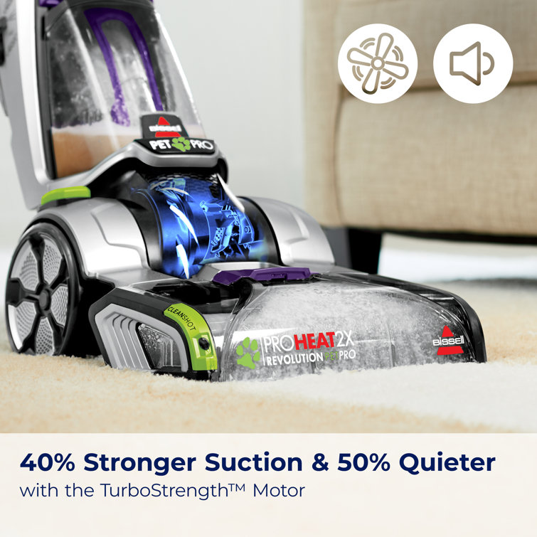 Silver and Purple Upright Pet Pro Carpet Cleaner with Dual PowerBrush
